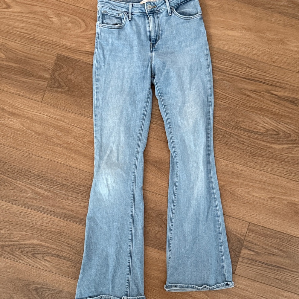 Levi High Rise Flare Women Jeans - Light Blue size 28